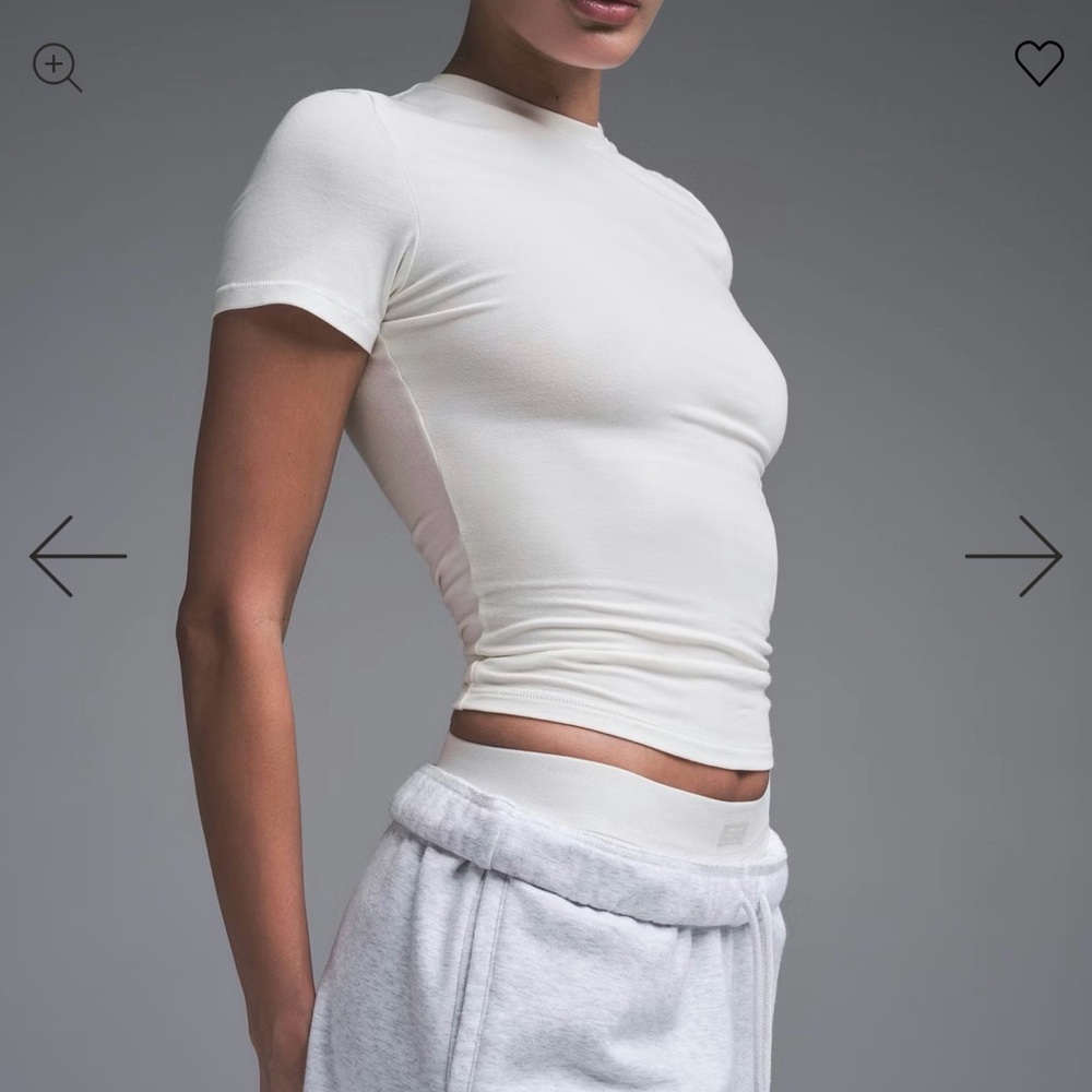 Skims Cotton Jersey Fitted Top